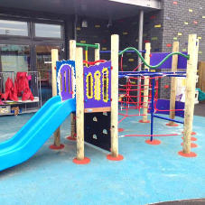 Custom Spiffy play unit for primary school playground