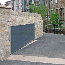 Flood barriers and gates for  Water of Leith