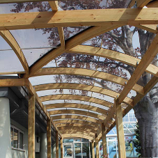 New walkway canopies at Lancasterian School