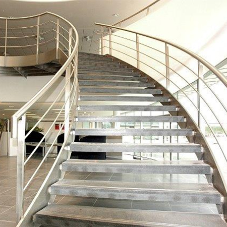 Spiral steel staircase for Farnborough Airport