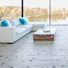 Painted Oak flooring for striking scenic property