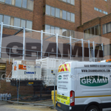 Recycled plastic acoustic barrier for Hastings Direct