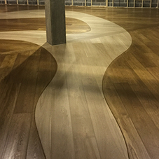 Imaginative floor installation for Viking Museum
