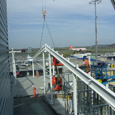 Fire protective coating for new airport building