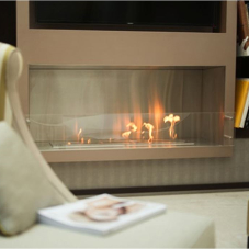 EcoSmart fireplace as centrepiece in luxury apartment