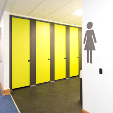 HiZone school toilet cubicles at Welsh secondary school
