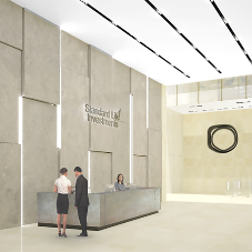 Lightweight stone cladding for Standard Life office