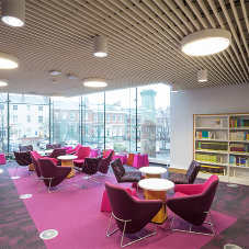 University library features dramatic ceiling