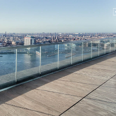 Glass balcony railing solution for A’DAM Tower