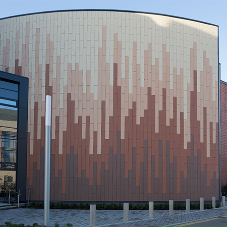 Ombre tiled façade for Cardiff Business School