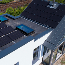 Innovative standing seam roofing at self-build eco-house