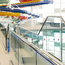 Balustrade installation at New Olympia leisure complex