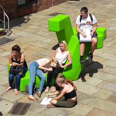 Architectural street furniture for Leeds waterfront