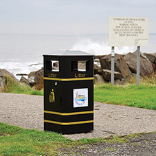 Weather-proof litter bins for Newbiggin by the Sea