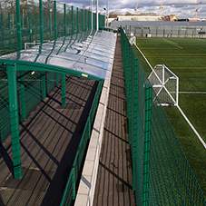Spectator shelters for Market Road football pitches