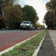 Improved cycle route with with Sedum border