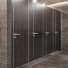 Material selection for washroom cubicles