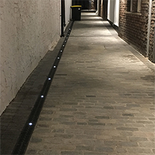 ACOs Eyeleds provides subtle lighting and drainage in keeping with the historic setting of Augustine Court, Bristol