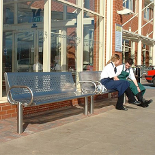 Stainless steel street furniture for Morrisons supermarkets