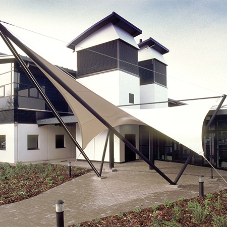 Architectural polyester used for canopy at  Imperial House
