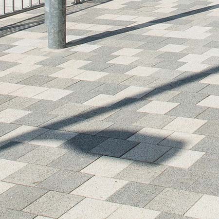 Stylish paving for central supermarket chain hub