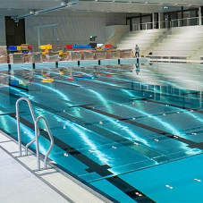 Movable pool floors for Swiss sports complex