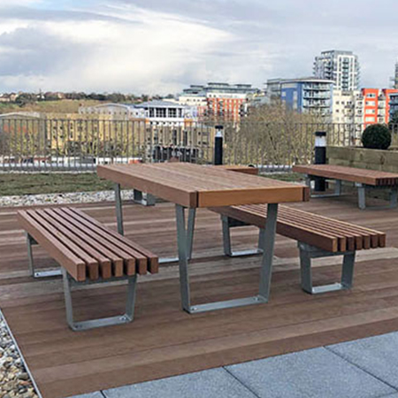 Furnitubes add style to roof terrace of brand-new Colindale offices