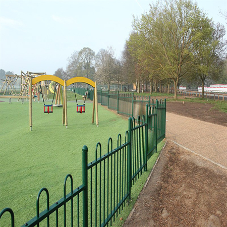 Anti Trap Bow Top fencing safely secures children’s play area
