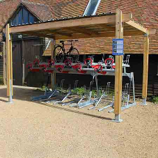 Cyclepods first 100% plastic free cycle shelter