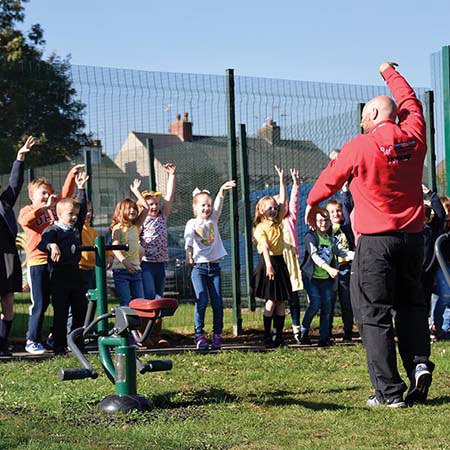 Children’s outdoor fitness range for Morton Primary
