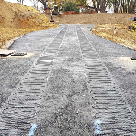 Ice and snow melting control bespoke heat mats at Priory Park
