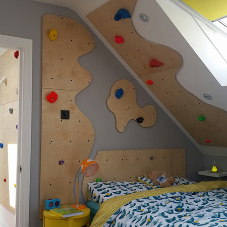Turn your child's headboard into their own climbing wall!