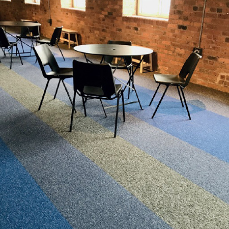 Jazz Solution Dyed Nylon Carpet Tiles are perfect for educational environments