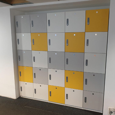 MFC Lockers provide storage facility for Gleeds in London