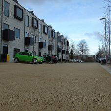 Brighter, longer lasting coloured asphalt for Irwell Riverside Housing Development