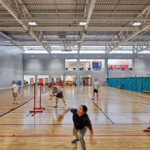Indoor sports facility receives new acoustic wall system