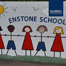 Enstone Primary School welcome children back with a refreshed mural