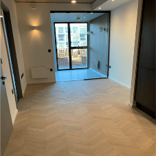 Stylish solid wooden flooring for residential tower in Manchester