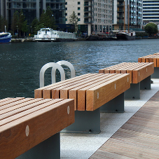 Artform Urban Furniture supply bespoke wooden benches to Canary Wharf development