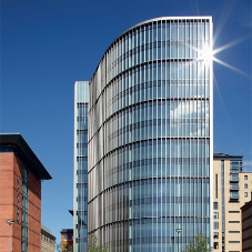 Eleven Brindleyplace features Reynaers aluminium curtain walling systems