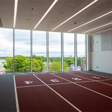 Leeds Beckett Uni have a brand new acoustically sound indoor running track