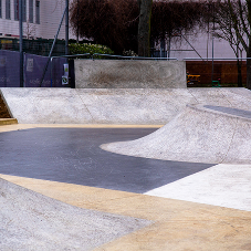Coloured concrete for London Skate Park