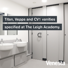 Venesta Titan range for The Leigh Academy washroom