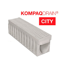 KompaqDrain® CITY channel – compact drainage channel system for urban settings