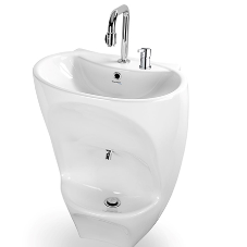 Dual level washbasin from WuduMate ideal for domestic bathrooms