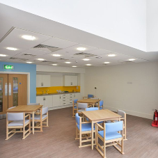 Zentia mineral ceiling tiles at New Dumbarton Care Home