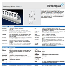 Renderplas PVC shadow gap ‘U’ profile product data sheet