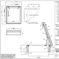 Ladder Access Roof Hatch S-50TB Submittal Drawing