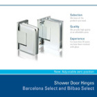 Shower Door Hinges Barcelona Select and Bilbao Select