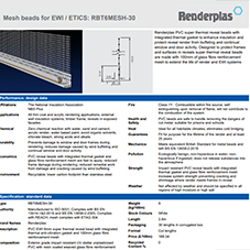 Mesh beads for EWI / ETICS: RBT6MESH-30